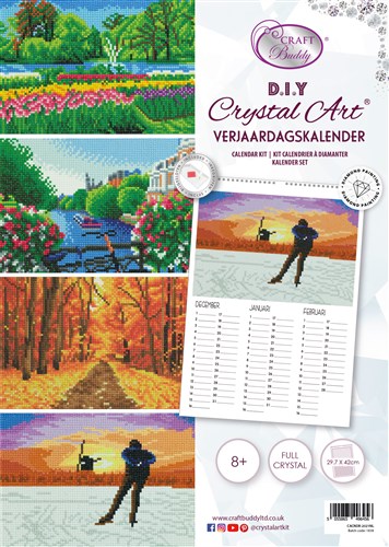 Crystal Art Calendar Birthday Calendar 4 Seasons (30 x 42 cm (A3) (Full)